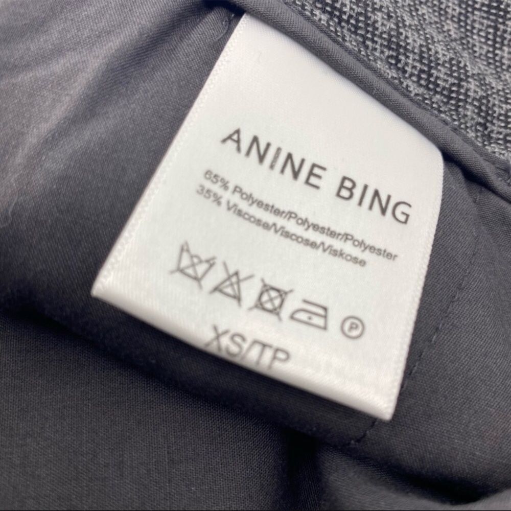 Anine Bing Textured Gray Pants Size XS New with Tag - Picture 9 of 12